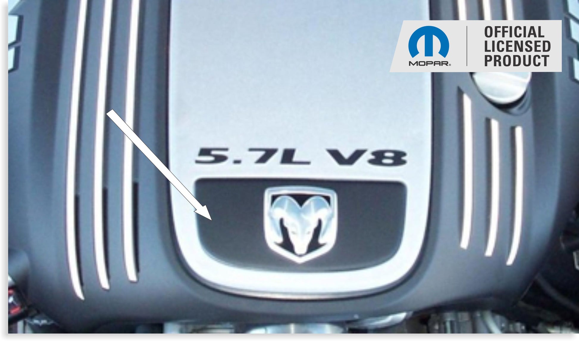 Engine Cover FRONT Overlay - 05-08 Dodge Magnum 5.7L - MAGNUM:EC-FO-01-MAGNUM:EC-FO-02-MAGNUM:EC-FO-03-MAGNUM:EC-FO-04-MAGNUM:EC-FO-05-  DRIVEN - 1