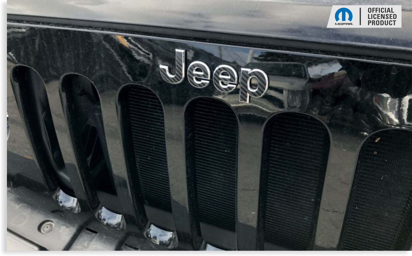 Jeep Grille Emblem Overlay Decal Sticker  - 07-18 Wrangler JK - JeepWrangler1218:Jeep-F-01-JeepWrangler1218:Jeep-F-02-JeepWrangler1218:Jeep-F-03-JeepWrangler1218:Jeep-F-04-JeepWrangler1218:Jeep-F-05-  DRIVEN - 3