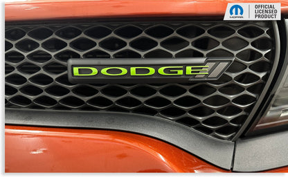 DODGE Grille Emblem Overlay Decal -  2013-2023 Charger - Charger:Dodge-G-01-Charger:Dodge-G-02-  DRIVEN - 1