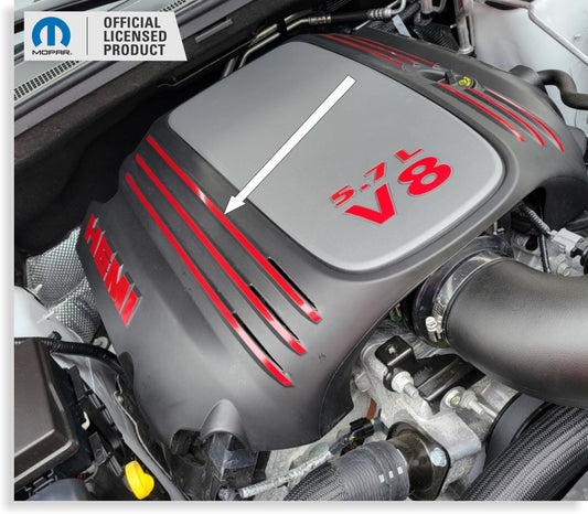 Engine Cover STRIPE Decals - 11-24 Durango 5.7L - Durango:EC-Stripes-01-Durango:EC-Stripes-02-Durango:EC-Stripes-03-Durango:EC-Stripes-04-Durango:EC-Stripes-05-  DRIVEN - 1