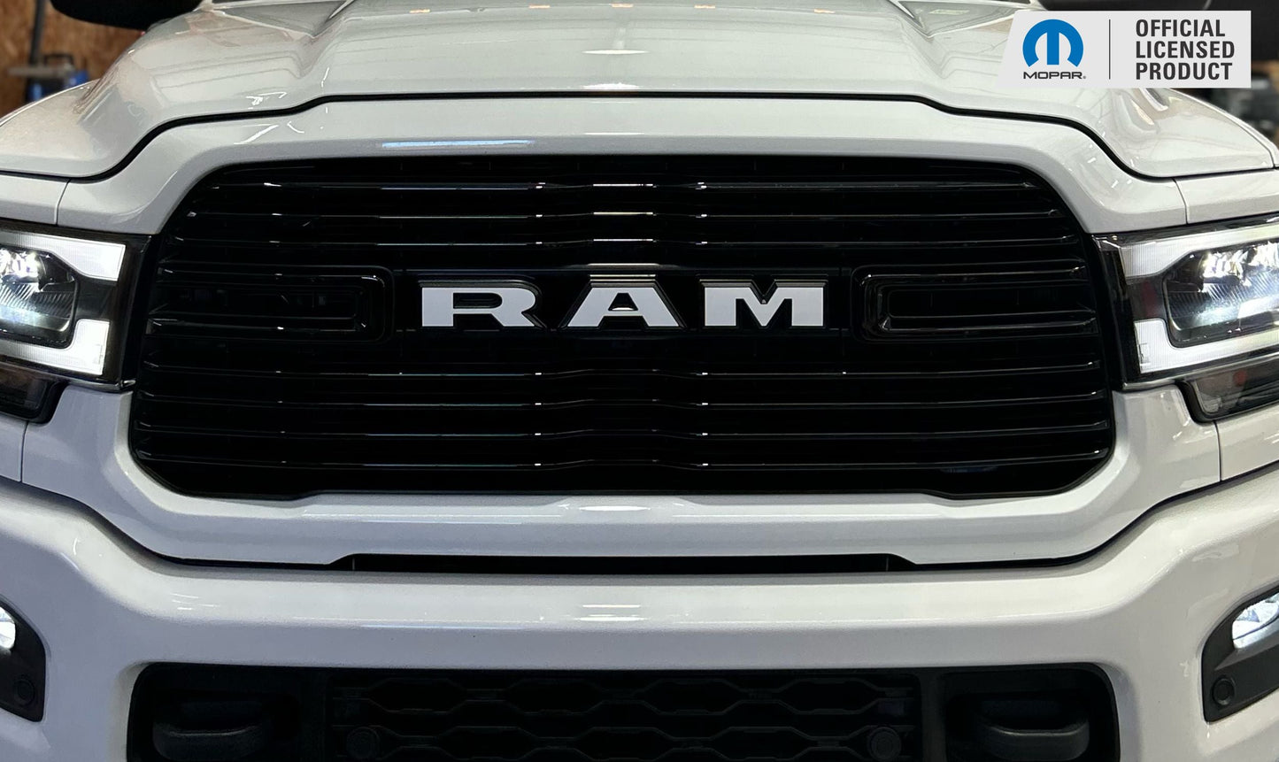 RAM Grille Emblem Overlay Decal   - 2019-2024 Ram 2500 3500 - Ram19:2500:Ram-F-01-Ram19:2500:Ram-F-03-Ram19:2500:Ram-F-02-Ram19:2500:Ram-F-04-Ram19:2500:Ram-F-05-  DRIVEN - 16