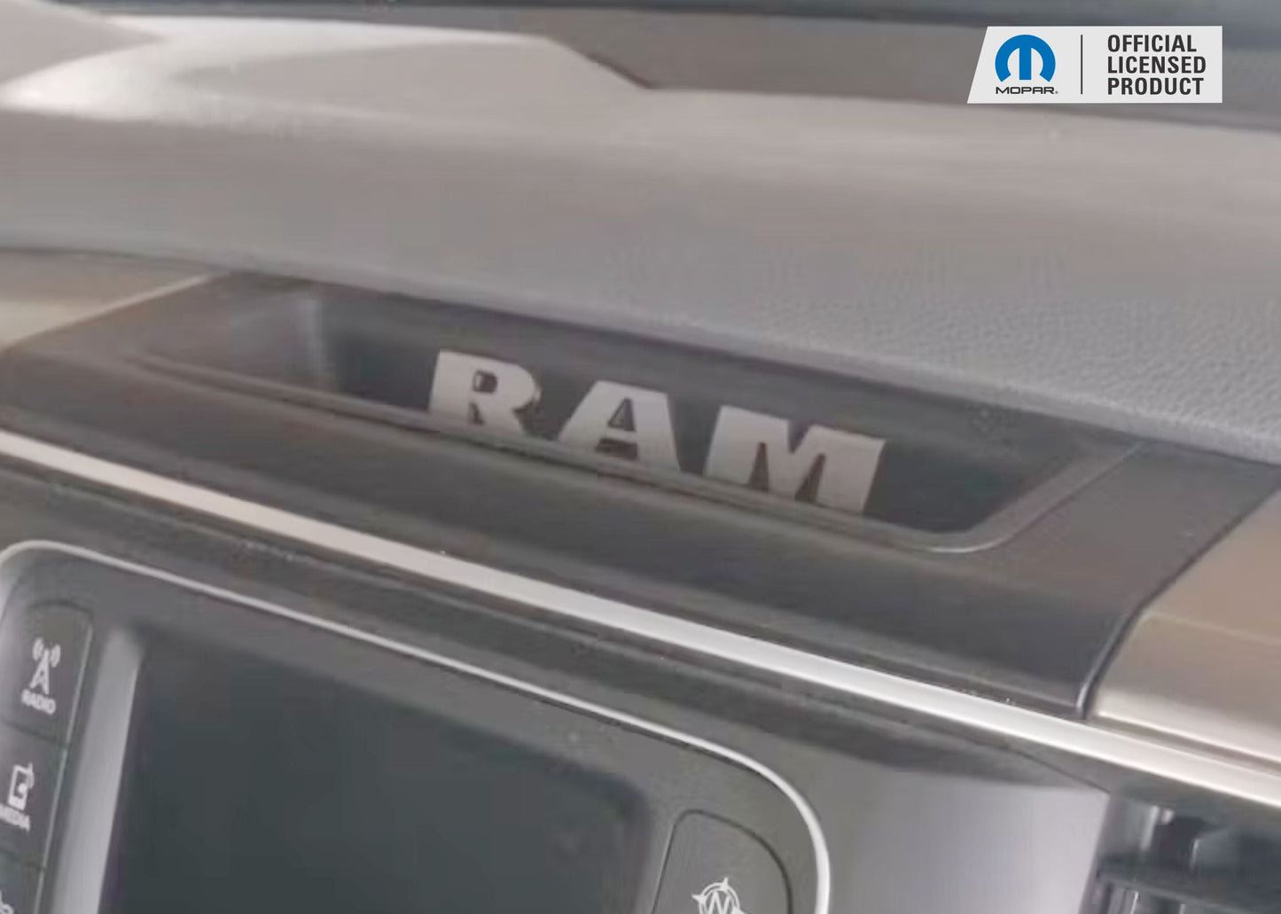 RAM Upper Dash Bezel Overlay Decal  Sticker - 13-18 Ram 1500 - Ram1318:Ram-bezel-01-Ram1318:Ram-bezel-03-Ram1318:Ram-bezel-02-Ram1318:Ram-bezel-04-Ram1318:Ram-bezel-05-  DRIVEN - 5