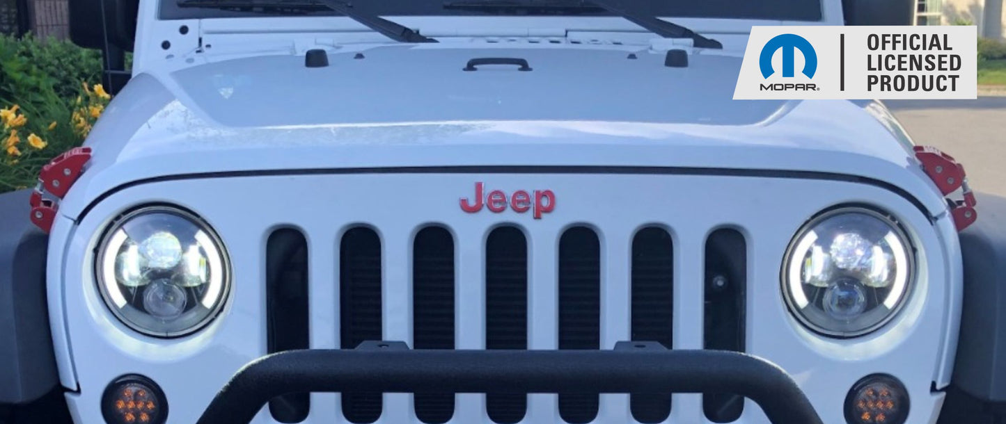Jeep Grille Emblem Overlay Decal Sticker  - 07-18 Wrangler JK - JeepWrangler1218:Jeep-F-01-JeepWrangler1218:Jeep-F-02-JeepWrangler1218:Jeep-F-03-JeepWrangler1218:Jeep-F-04-JeepWrangler1218:Jeep-F-05-  DRIVEN - 7