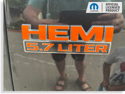 HEMI 5.7 LITER Emblem Overlay Decals - 2013-2018 Ram - Ram:HEMI57-B-01-Ram:HEMI57-B-02-Ram:HEMI57-B-03-Ram:HEMI57-B-04-Ram:HEMI57-B-05-  DRIVEN - 1
