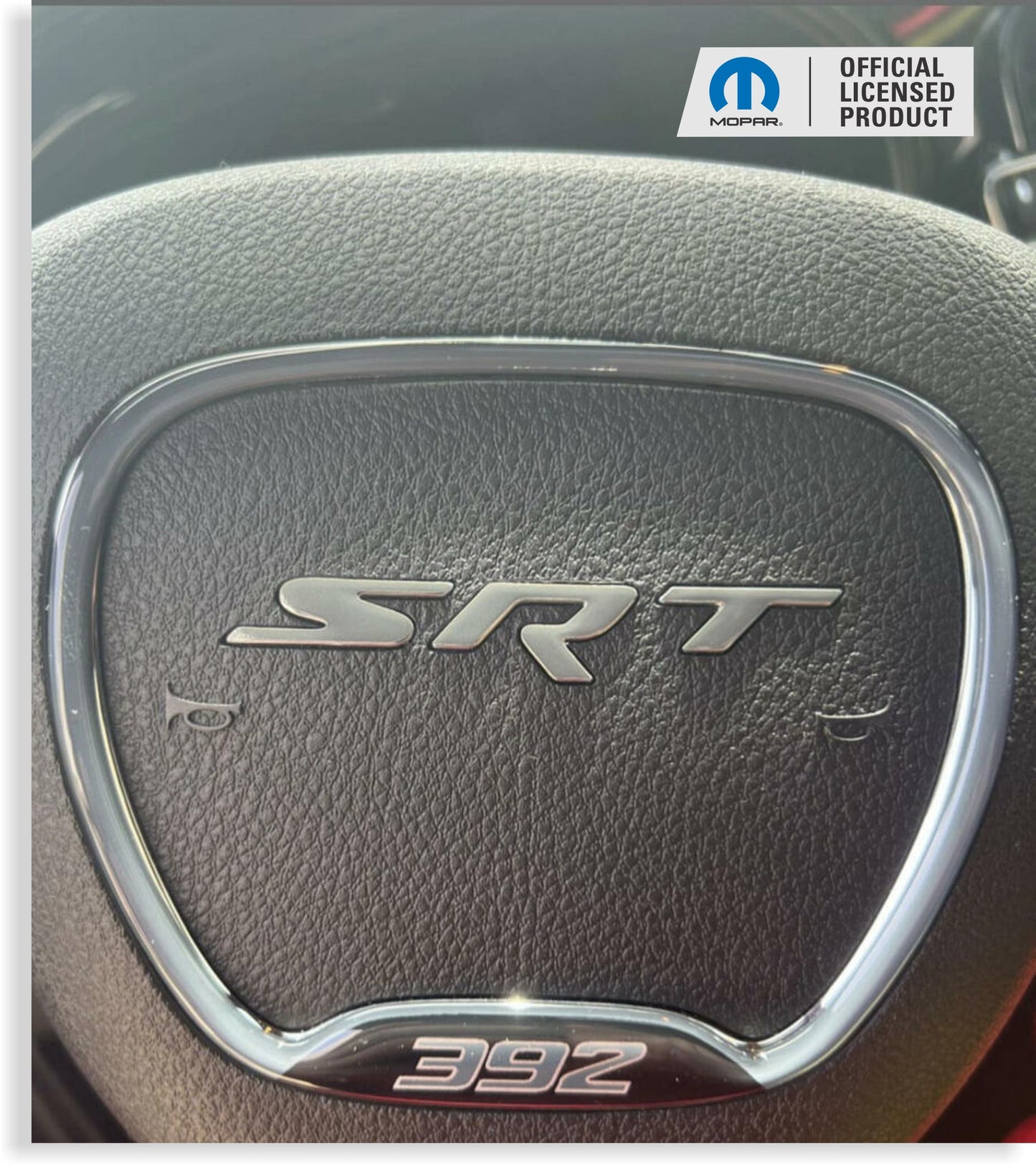 SRT Steering Wheel Emblem Overlay Decal   - 2018-2026 Durango SRT - SRT-SWO:Durango-01-SRT-SWO:Durango-02-SRT-SWO:Durango-03-SRT-SWO:Durango-04-SRT-SWO:Durango-05-  DRIVEN - 4