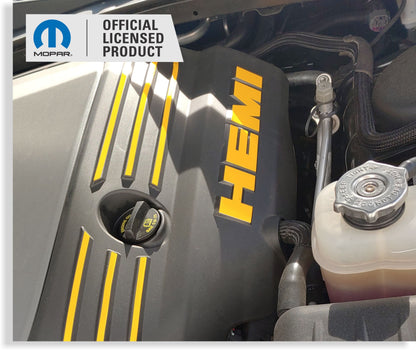 HEMI Lettering Engine Cover Decals - 05-08 Magnum 5.7L - MAGNUM:EC-HEMI-01-MAGNUM:EC-HEMI-02-MAGNUM:EC-HEMI-03-MAGNUM:EC-HEMI-04-MAGNUM:EC-HEMI-05-  DRIVEN - 8