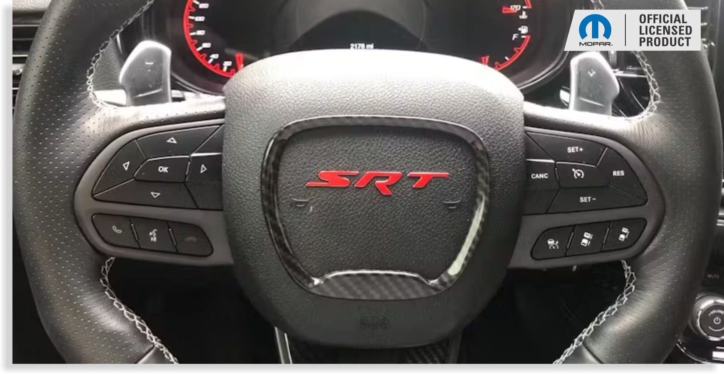 SRT Steering Wheel Emblem Overlay Decal   - 2018-2026 Durango SRT - SRT-SWO:Durango-01-SRT-SWO:Durango-02-SRT-SWO:Durango-03-SRT-SWO:Durango-04-SRT-SWO:Durango-05-  DRIVEN - 6