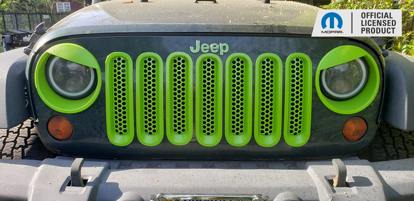Jeep Grille Emblem Overlay Decal Sticker  - 07-18 Wrangler JK - JeepWrangler1218:Jeep-F-01-JeepWrangler1218:Jeep-F-02-JeepWrangler1218:Jeep-F-03-JeepWrangler1218:Jeep-F-04-JeepWrangler1218:Jeep-F-05-  DRIVEN - 8