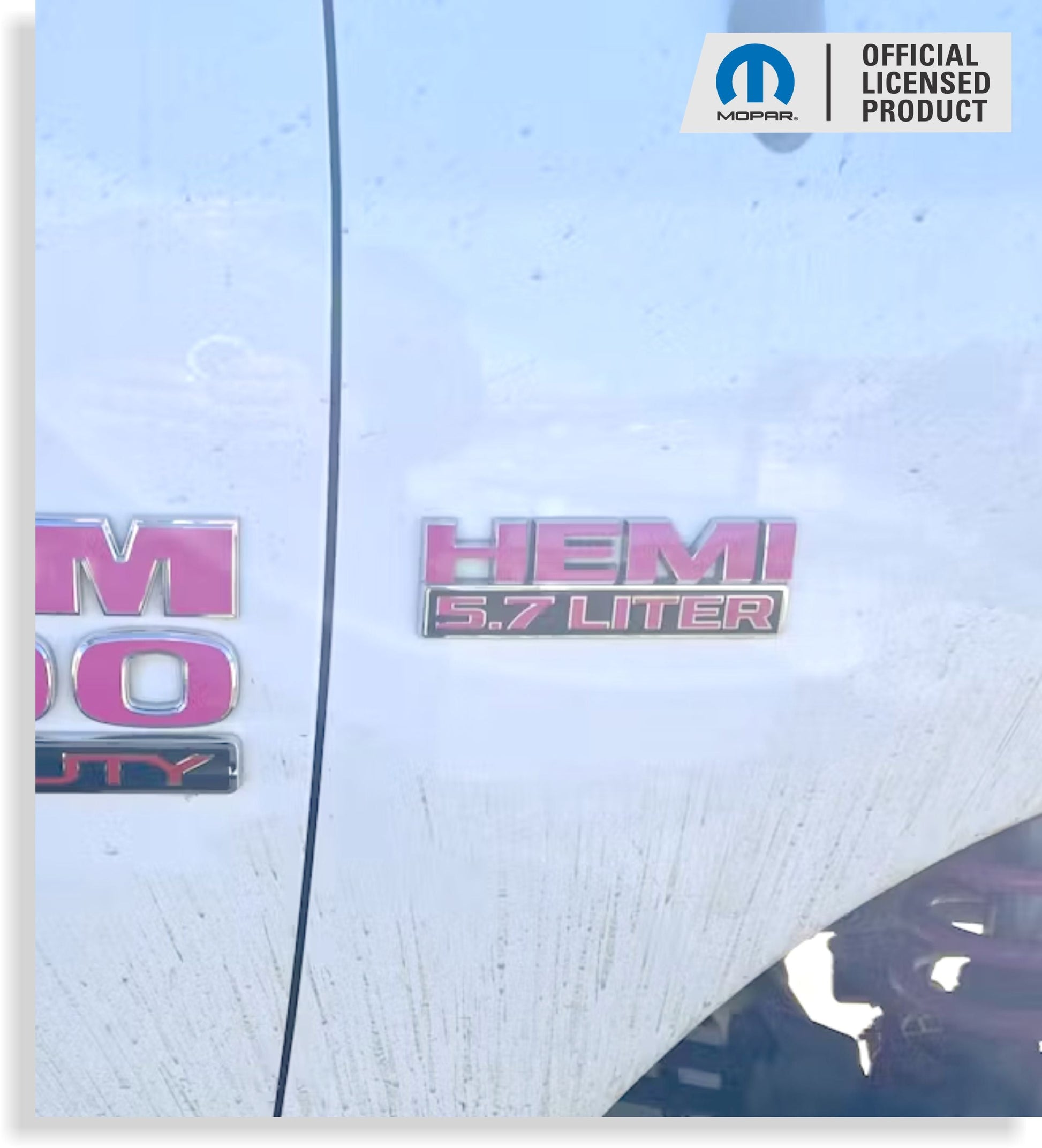 HEMI 5.7 LITER Emblem Overlay Decals - 2013-2018 Ram - Ram:HEMI57-B-01-Ram:HEMI57-B-02-Ram:HEMI57-B-03-Ram:HEMI57-B-04-Ram:HEMI57-B-05-  DRIVEN - 6
