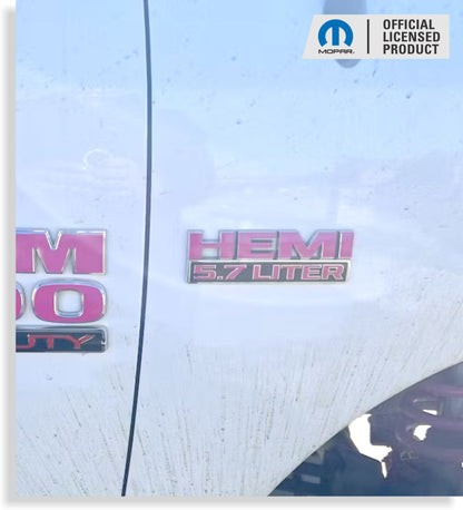 HEMI 5.7 LITER Emblem Overlay Decals - 2013-2018 Ram - Ram:HEMI57-B-01-Ram:HEMI57-B-02-Ram:HEMI57-B-03-Ram:HEMI57-B-04-Ram:HEMI57-B-05-  DRIVEN - 6