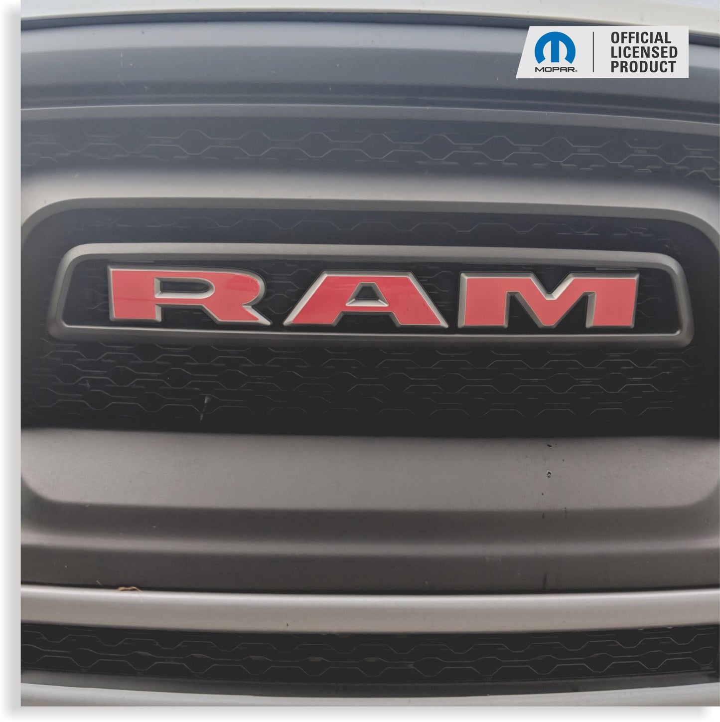 RAM Grille Emblem Overlay Decal   - 2015-2018 Ram Rebel - Ram:REBEL15-Front-01-Ram:REBEL15-Front-03-Ram:REBEL15-Front-02-Ram:REBEL15-Front-04-Ram:REBEL15-Front-05-  DRIVEN - 9