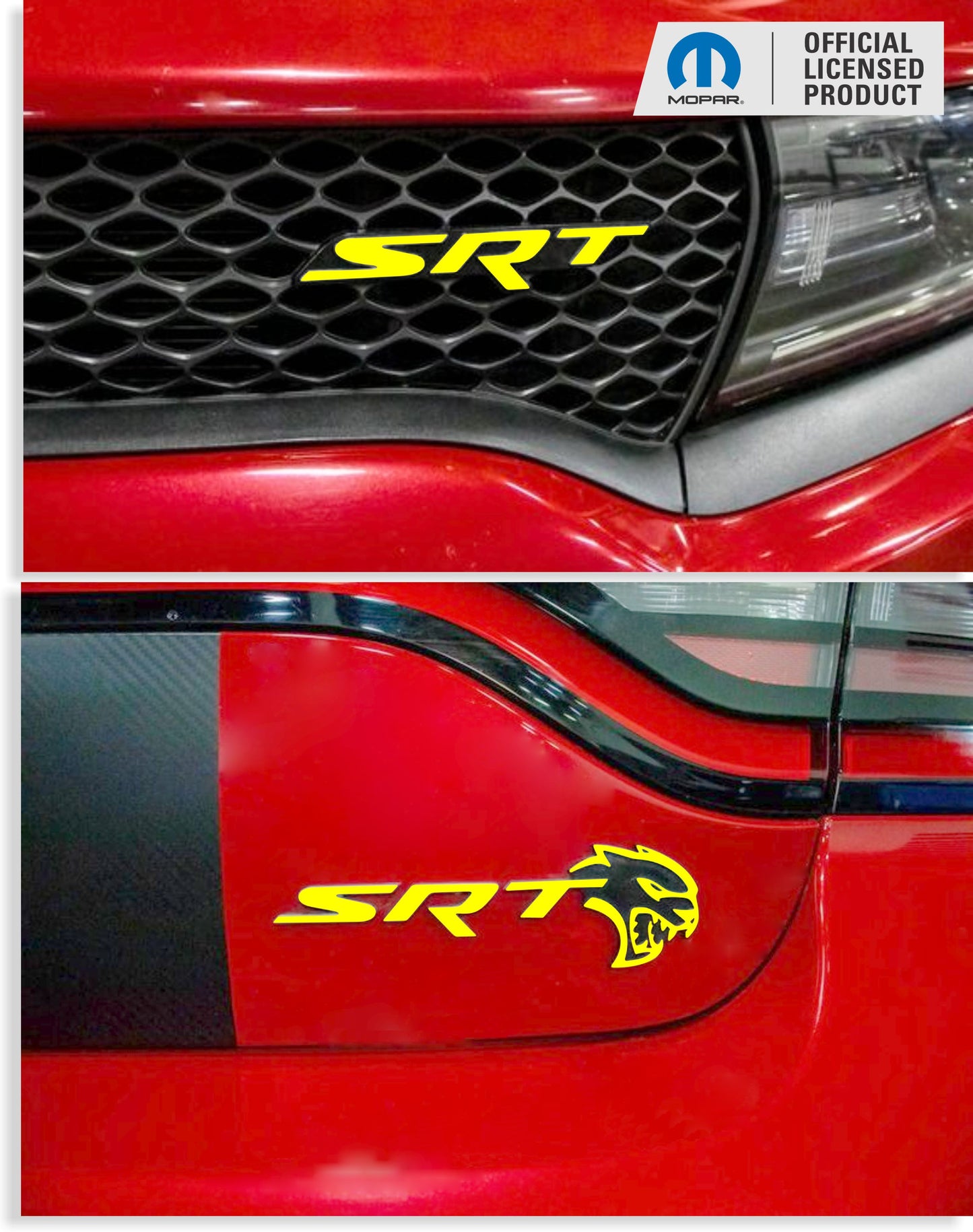 SRT Emblem Overlay Decals - 2017 Dodge Charger SRT Hellcat - sku-44591968780475-sku-44591968813243-sku-44591968846011-sku-44591968878779-sku-44591968911547-  DRIVEN - 1