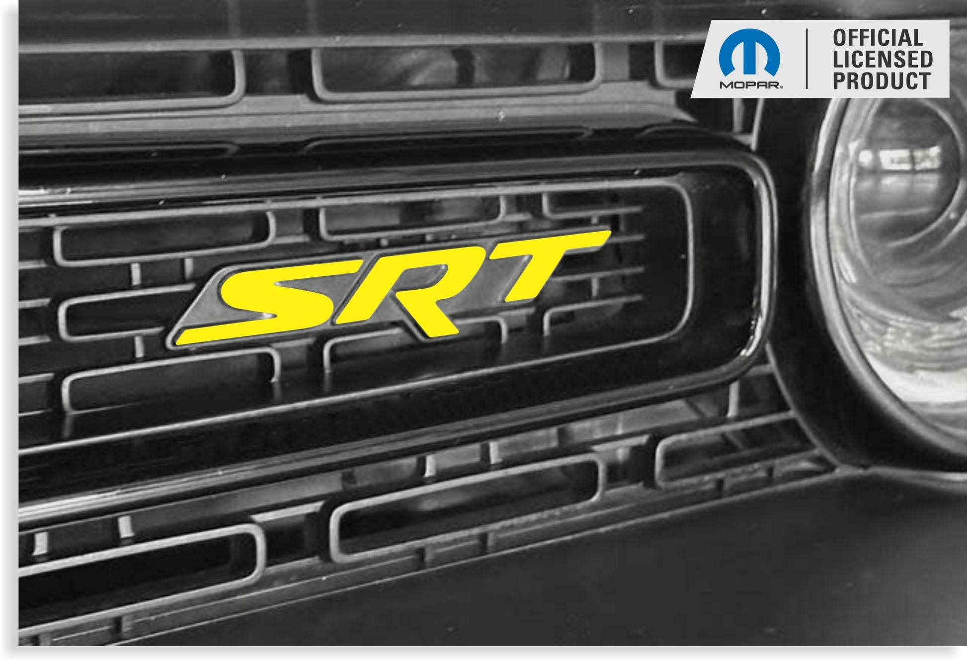SRT Front and Rear Badge Overlay Decals - 2015-2018 Dodge Challenger SRT 392 - sku-43390624858299-sku-43390624891067-sku-43390624923835-sku-43390624956603-sku-43390624989371-  DRIVEN - 11