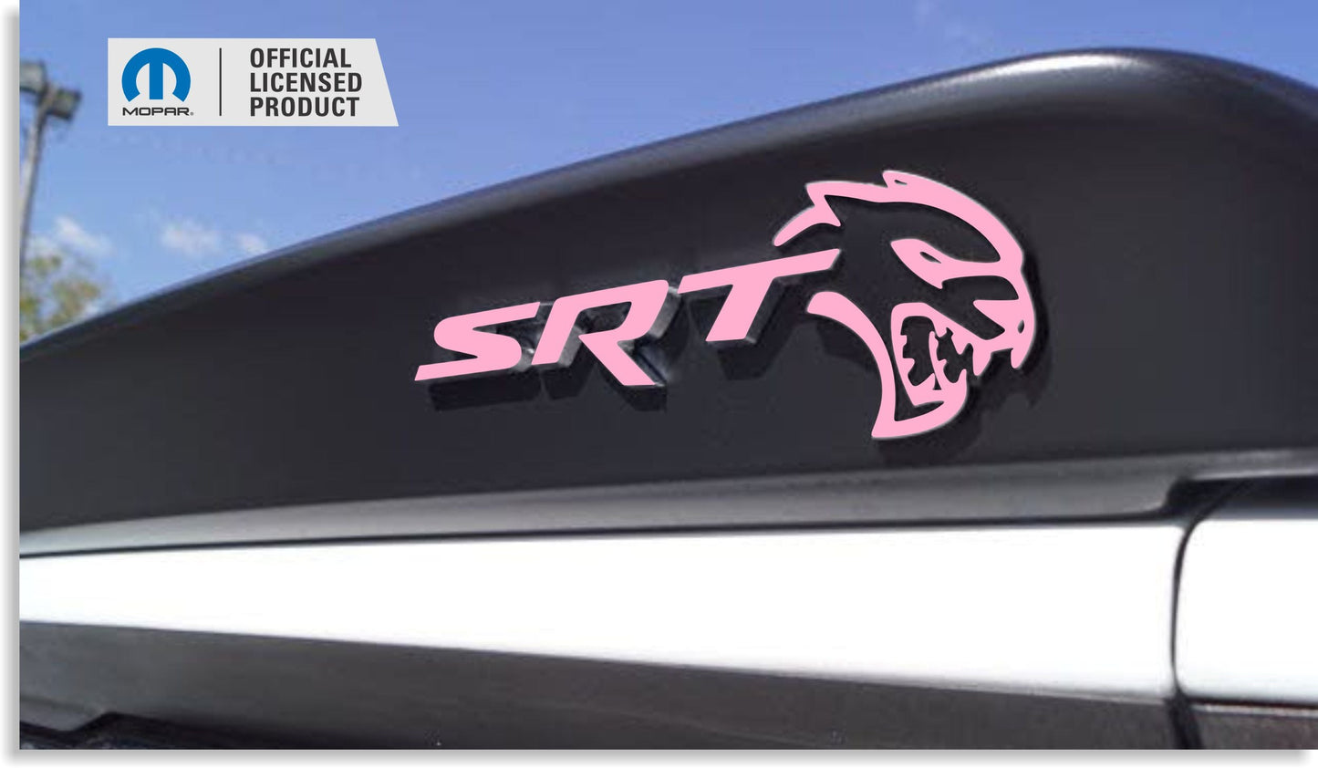 SRT Front and Rear Emblem Overlay Decals - 2017 Challenger SRT Hellcat - sku-44666330906811-sku-44666330939579-sku-44666330972347-sku-44666331005115-sku-44666331037883-  DRIVEN - 8