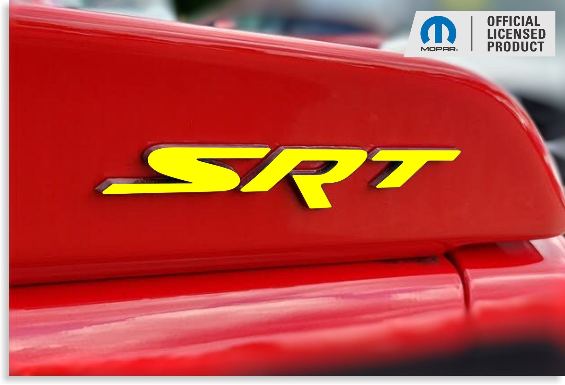 SRT Front and Rear Badge Overlay Decals - 2015-2018 Dodge Challenger SRT 392 - sku-43390624858299-sku-43390624891067-sku-43390624923835-sku-43390624956603-sku-43390624989371-  DRIVEN - 12