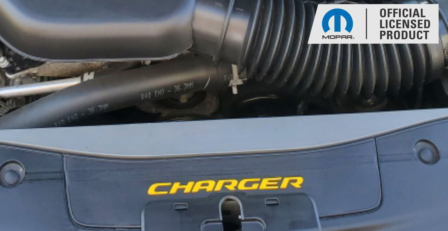 CHARGER Radiator Cover Lettering Overlay Decal - Charger-Radiator-B-01-Charger-Radiator-B-03-Charger-Radiator-B-02-Charger-Radiator-B-04-Charger-Radiator-B-05-  DRIVEN - 8