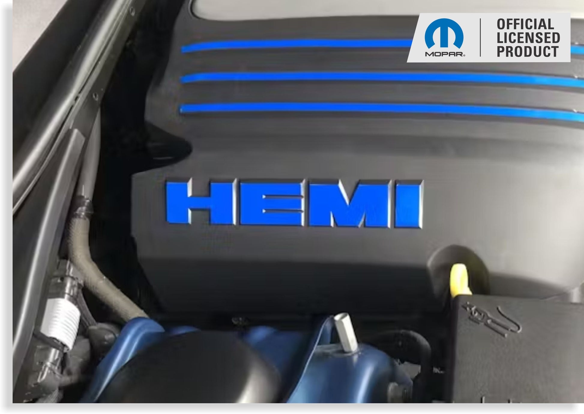 HEMI Lettering Engine Cover Decals - 05-23 300C 5.7L - 300C:EC-HEMI-01-300C:EC-HEMI-02-300C:EC-HEMI-03-300C:EC-HEMI-04-300C:EC-HEMI-05-  DRIVEN - 1