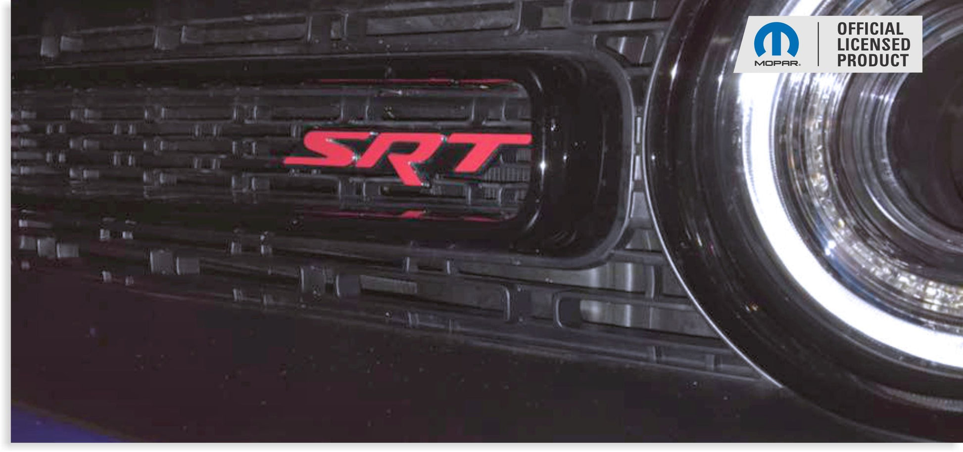 SRT Front and Rear Emblem Overlay Decals - 2015-2016 Challenger SRT Hellcat - sku-44666342473915-sku-44666342506683-sku-44666342539451-sku-44666342572219-sku-44666342604987-  DRIVEN - 5