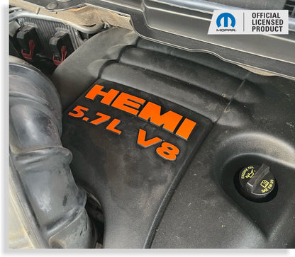 HEMI 5.7L V8 Engine Cover Decals   - 2019-2024 Ram 1500 Classic - Ram09181921:EC57-01-Ram09181921:EC57-03-Ram09181921:EC57-02-Ram09181921:EC57-04-Ram09181921:EC57-05-  DRIVEN - 3