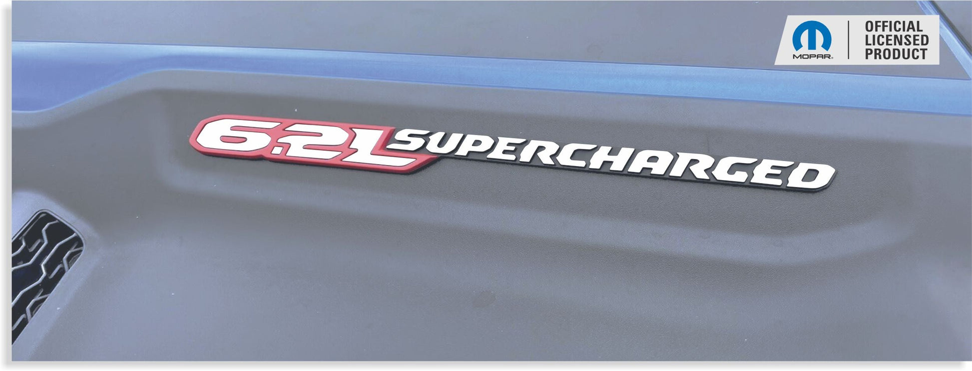 6.2L Supercharged Hood Emblem Overlay Decals  - 2021-2024 Ram TRX - sku-44717220102331-sku-44717220135099-sku-44717220167867-sku-44717220200635-sku-44717220233403-  DRIVEN - 1