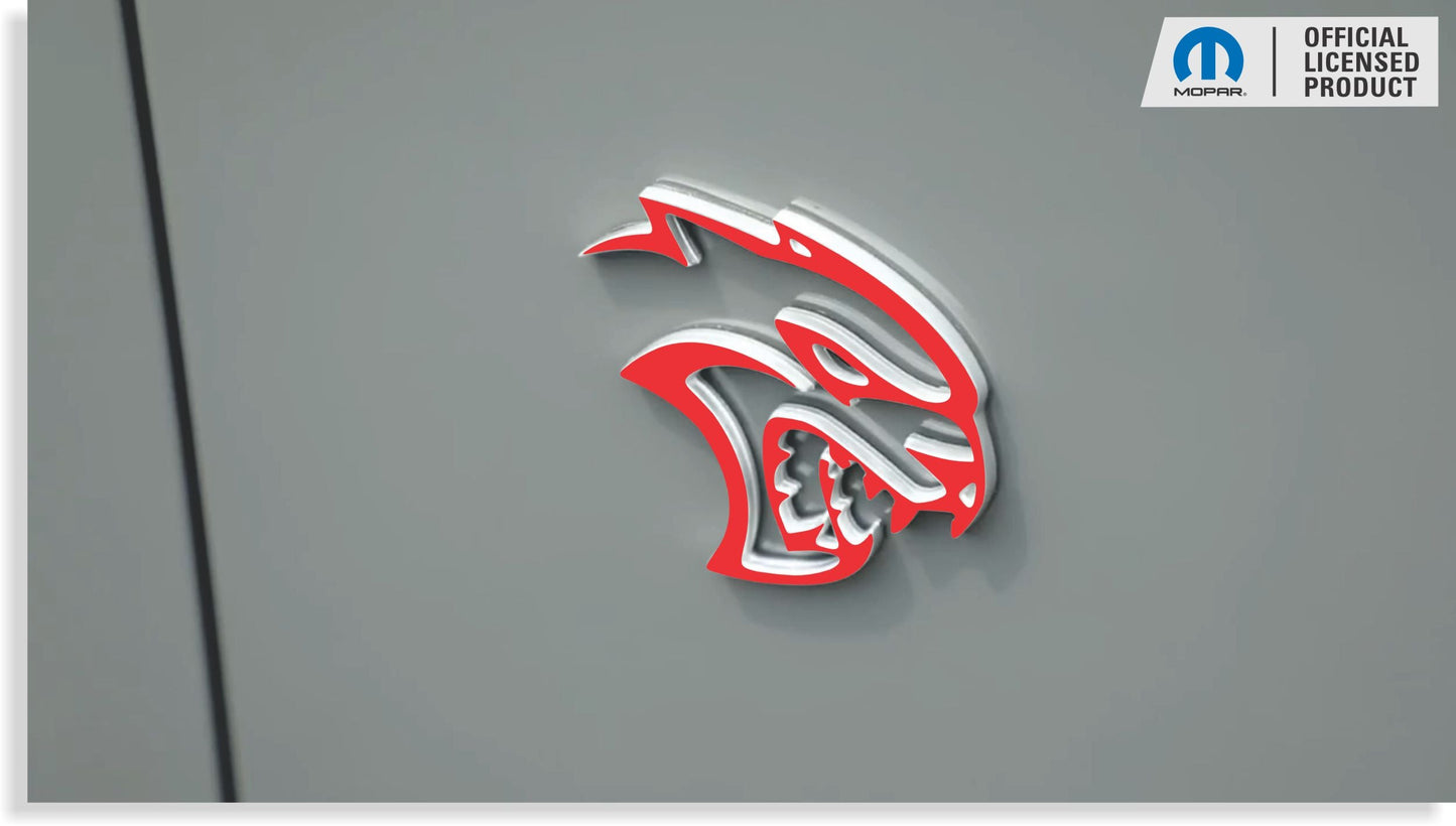Hellcat Emblem Overlay Decals (pair) - 19-23 Challenger SRT Hellcat - sku-44666394935483-sku-44666395033787-sku-44666395132091-sku-44666395230395-sku-44666395328699-  DRIVEN - 1