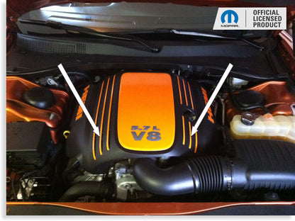 Engine Cover STRIPE Decals - 09-23 Challenger 5.7L - Challenger:EC-Stripes-01-Challenger:EC-Stripes-03-Challenger:EC-Stripes-02-Challenger:EC-Stripes-04-Challenger:EC-Stripes-05-  DRIVEN - 10