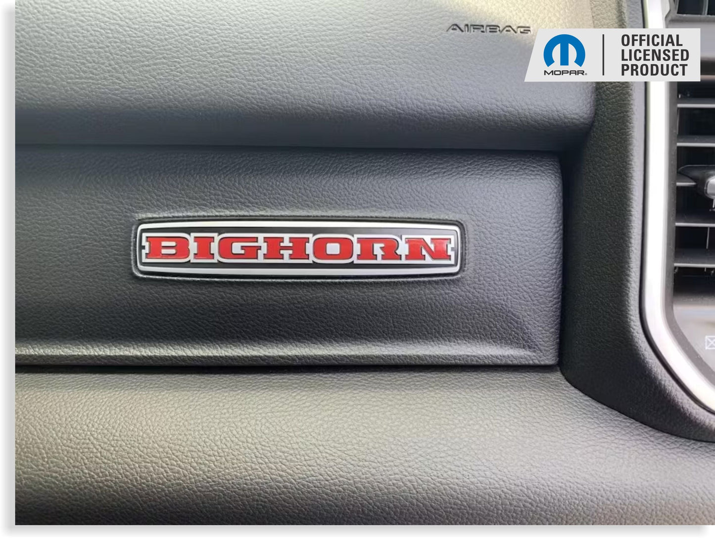 BIGHORN Glove Box Inlay Decal  - 2019-2026 Ram Bighorn - Ram19:Bighorn-GB-01-Ram19:Bighorn-GB-03-Ram19:Bighorn-GB-02-Ram19:Bighorn-GB-04-Ram19:Bighorn-GB-05-  DRIVEN - 1