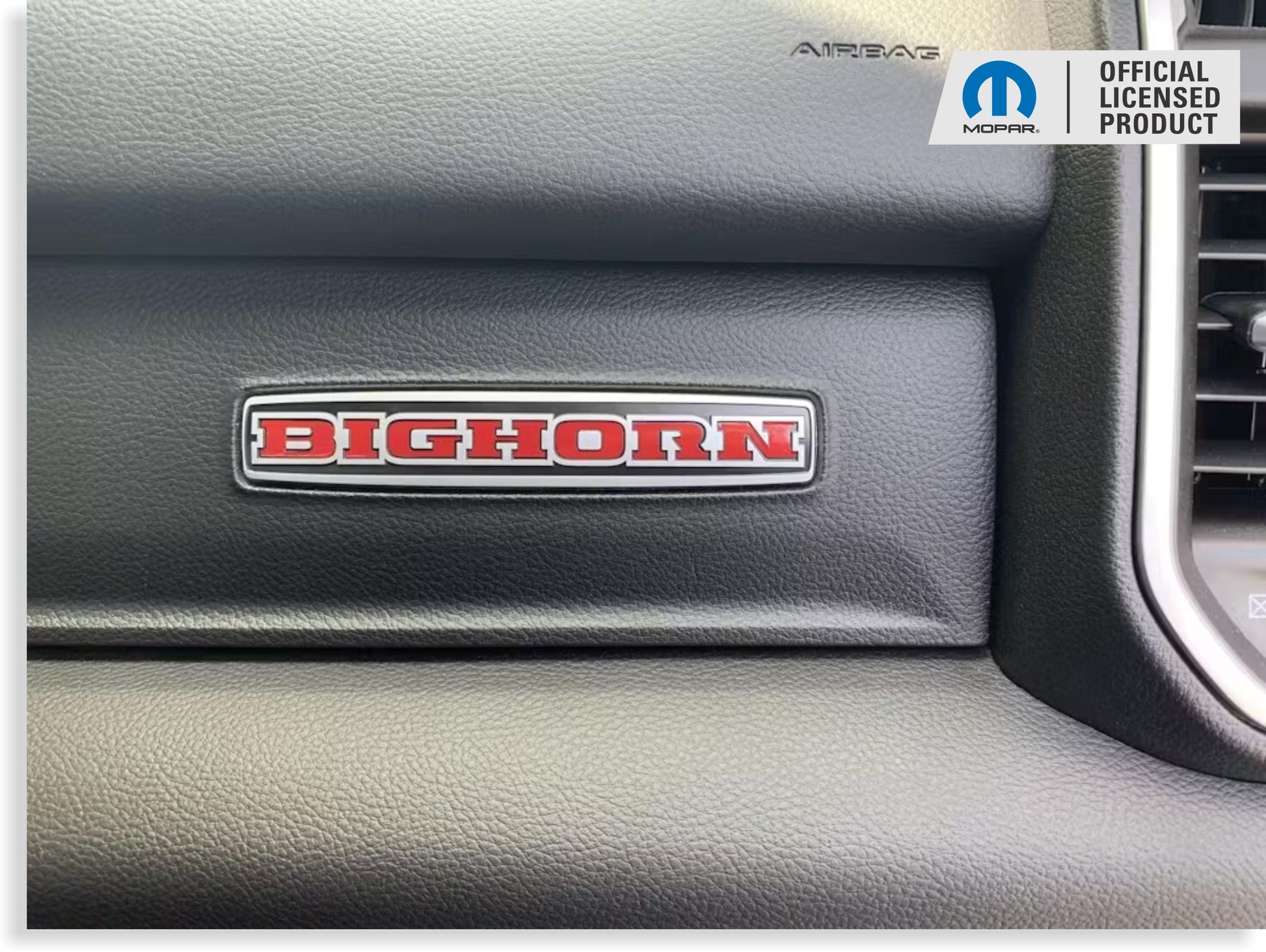 BIGHORN Glove Box Inlay Decal  - 2019-2026 Ram Bighorn - Ram19:Bighorn-GB-01-Ram19:Bighorn-GB-03-Ram19:Bighorn-GB-02-Ram19:Bighorn-GB-04-Ram19:Bighorn-GB-05-  DRIVEN - 1