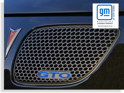 GTO Grille Emblem Overlay Decal - PO:GTO:GRILLE-B-01-PO:GTO:GRILLE-B-02-PO:GTO:GRILLE-B-03-PO:GTO:GRILLE-B-04-PO:GTO:GRILLE-B-05-  DRIVEN - 1