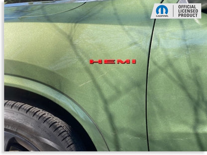 HEMI Fender Emblem Overlay Decal Stickers - 2020-2026 Durango R/T - Durango:Hemi-B20-01-Durango:Hemi-B20-03-Durango:Hemi-B20-02-Durango:Hemi-B20-04-Durango:Hemi-B20-05-  DRIVEN - 1