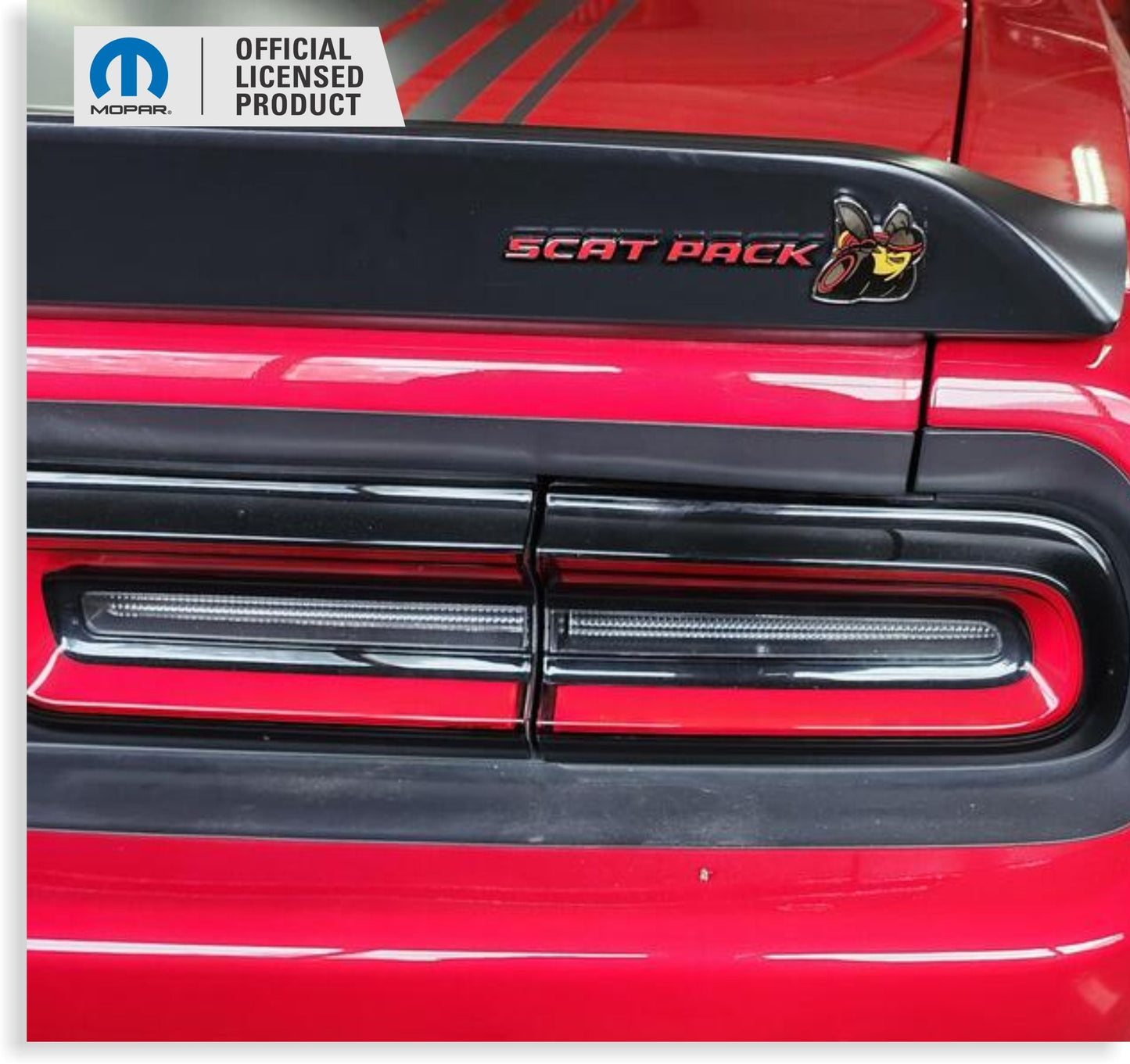 SCAT PACK Spoiler Emblem Overlay Decal Sticker - 2020-2022 Challenger Scat Pack - sku-44801906606267-sku-44801906671803-sku-44801906737339-sku-44801906802875-sku-44801906868411-  DRIVEN - 1