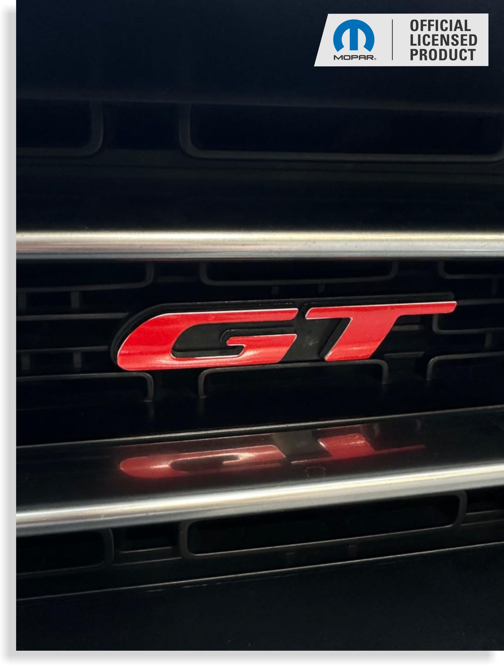 GT Grille Emblem Overlay Decal - 2019-2023 Dodge Challenger GT - sku-44696175247547-sku-44696175313083-sku-44696175378619-sku-44696175444155-sku-44696175509691-  DRIVEN - 5