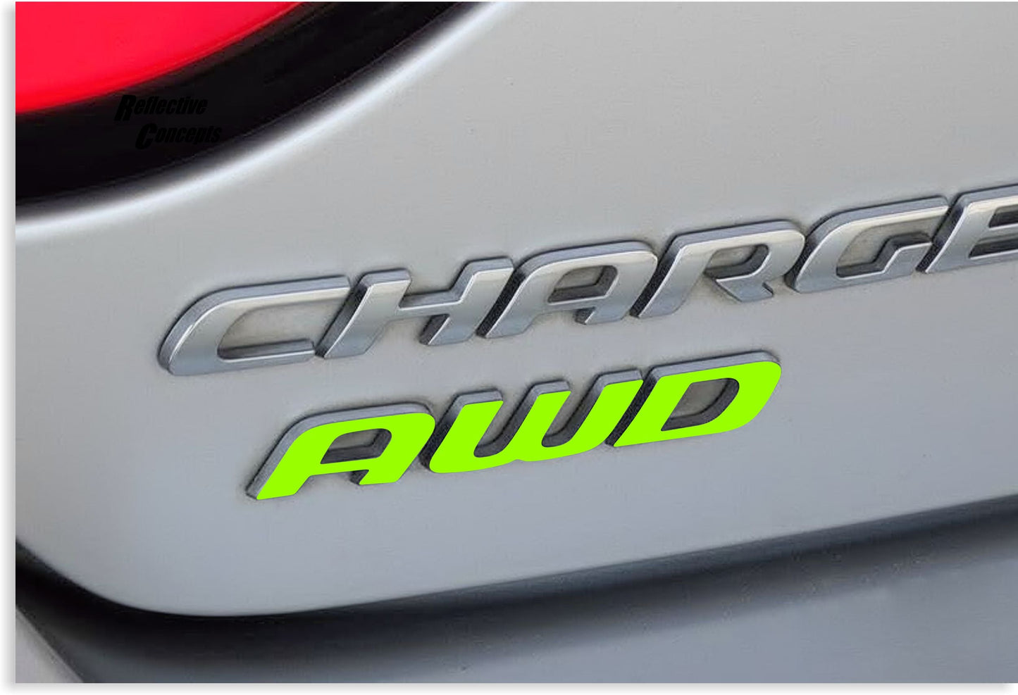 AWD Emblem Overlay Decal - 2015-2017 Dodge Charger - sku-43596736626875-sku-43596736659643-sku-43596736692411-sku-43596736725179-sku-43596736757947-  DRIVEN - 1