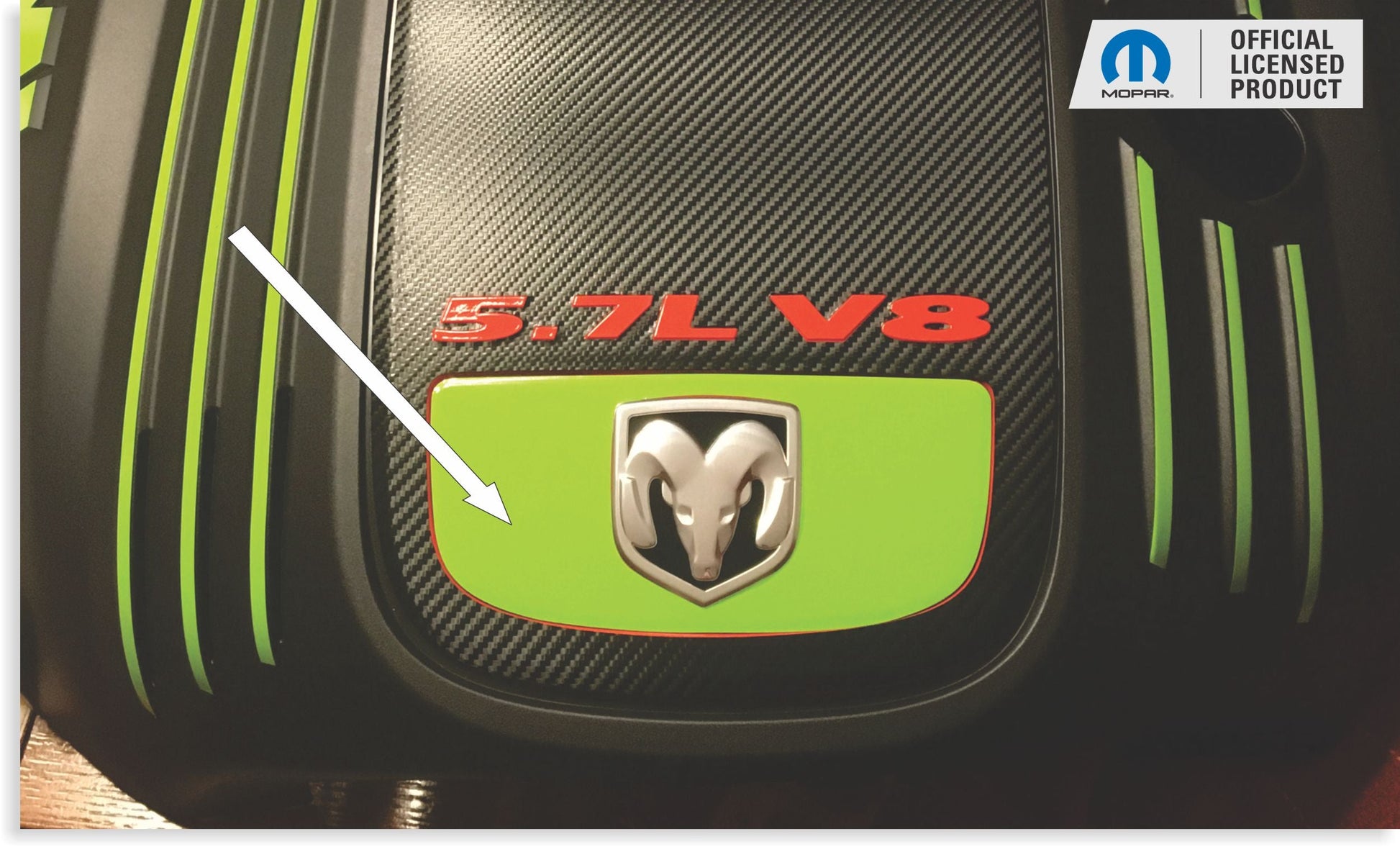 Engine Cover FRONT Overlay - 05-08 Dodge Magnum 5.7L - MAGNUM:EC-FO-01-MAGNUM:EC-FO-02-MAGNUM:EC-FO-03-MAGNUM:EC-FO-04-MAGNUM:EC-FO-05-  DRIVEN - 2