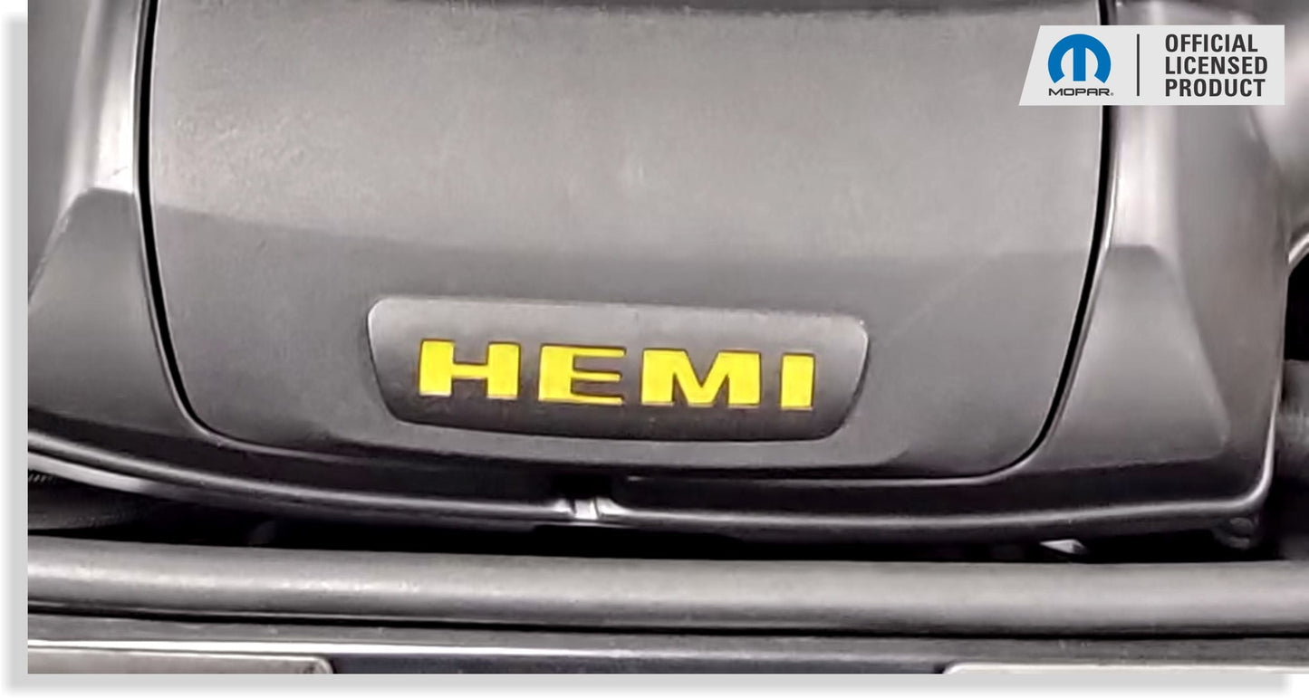 HEMI Air Cleaner Resonator Lettering Inlay Decal - Durango R/T - sku-44808427405499-sku-44808427438267-sku-44808427471035-sku-44808427503803-sku-44808427536571-  DRIVEN - 1