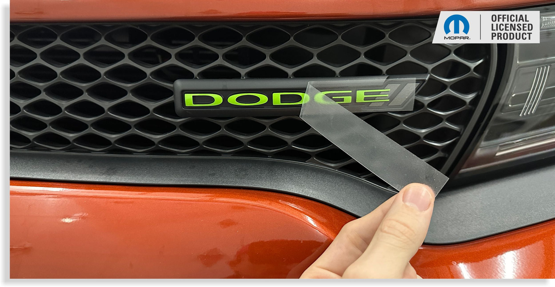 DODGE Grille Emblem Overlay Decal -  2013-2023 Charger - Charger:Dodge-G-01-Charger:Dodge-G-02-  DRIVEN - 4