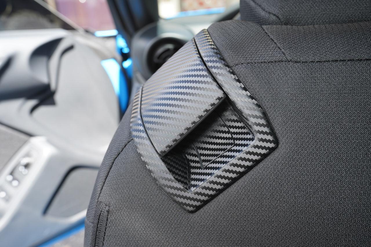 Rear Seat Access 3D Carbon Overlays (Left / Right Pair) - 2022+ BRZ / GR86 - 22BRZREARACC-3DB-  DRIVEN - 2