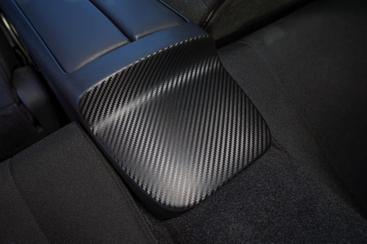 Rear Seat Center Console 3D Carbon Overlay - 2022 BRZ / GR86 - 22BRZGRRCNTCNSL-3DB-  DRIVEN - 1