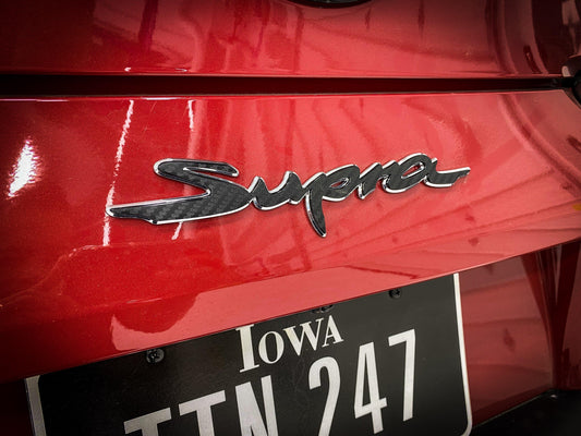 Rear Supra Emblem Overlay (Various Colors) - 2020+ Supra - A90REMB-RD-A90REMB-WH-A90REMB-BL-A90REMB-HB-A90REMB-MN-  DRIVEN - 2