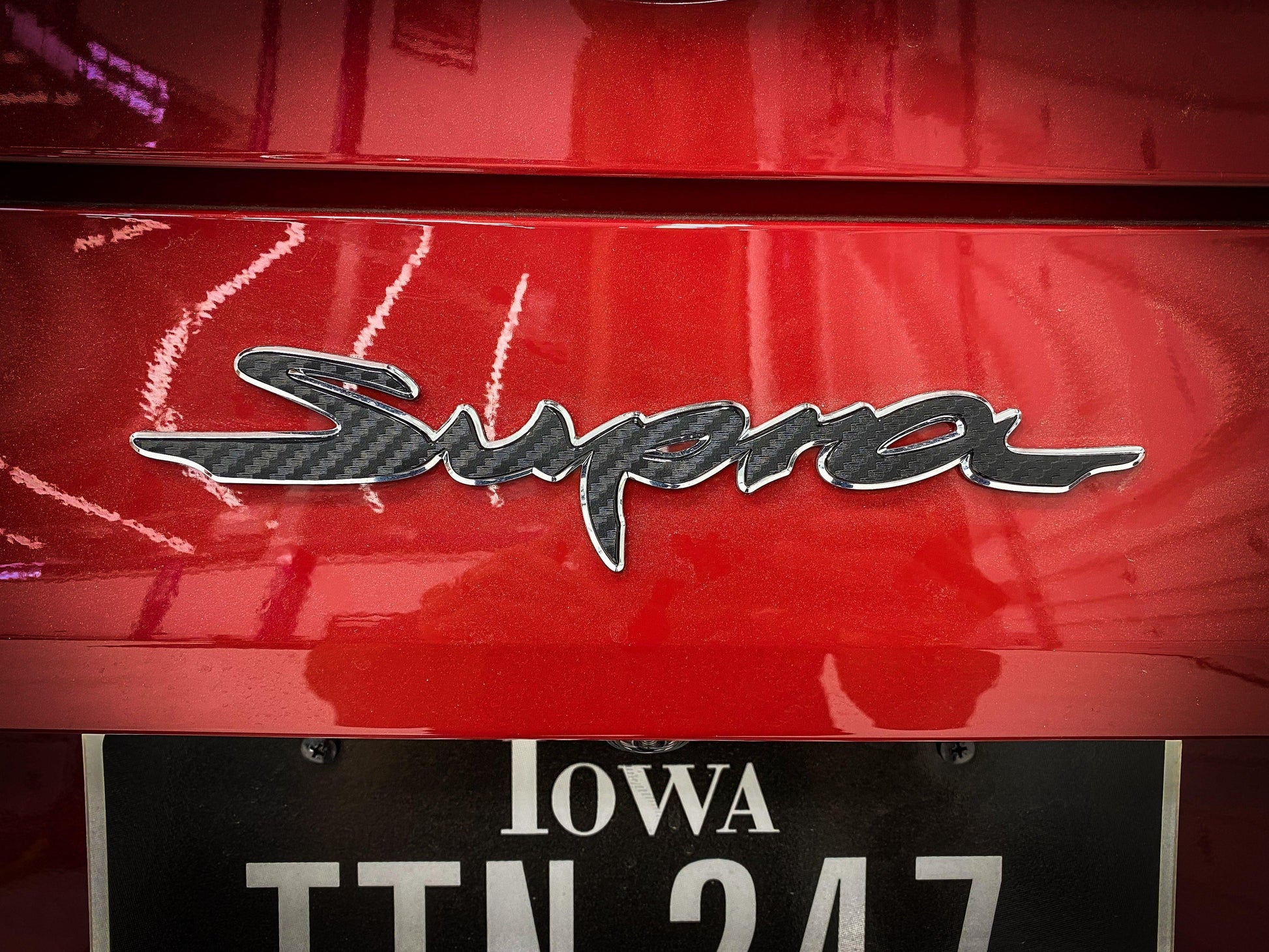 Rear Supra Emblem Overlay (Various Colors) - 2020+ Supra - A90REMB-RD-A90REMB-WH-A90REMB-BL-A90REMB-HB-A90REMB-MN-  DRIVEN - 3