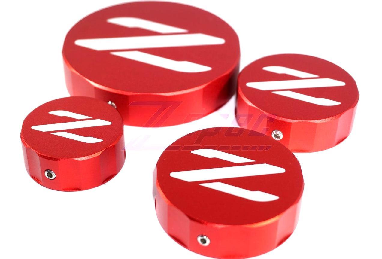 ZSPEC Reservoir Cap Cover Set (BMC, CMC, PS, CO) for Nissan Z32 300zx, Billet Aluminum - ZSD-755309-ZSD-755316-ZSD-755323-ZSD-755330-ZSD-755347-  DRIVEN - 2