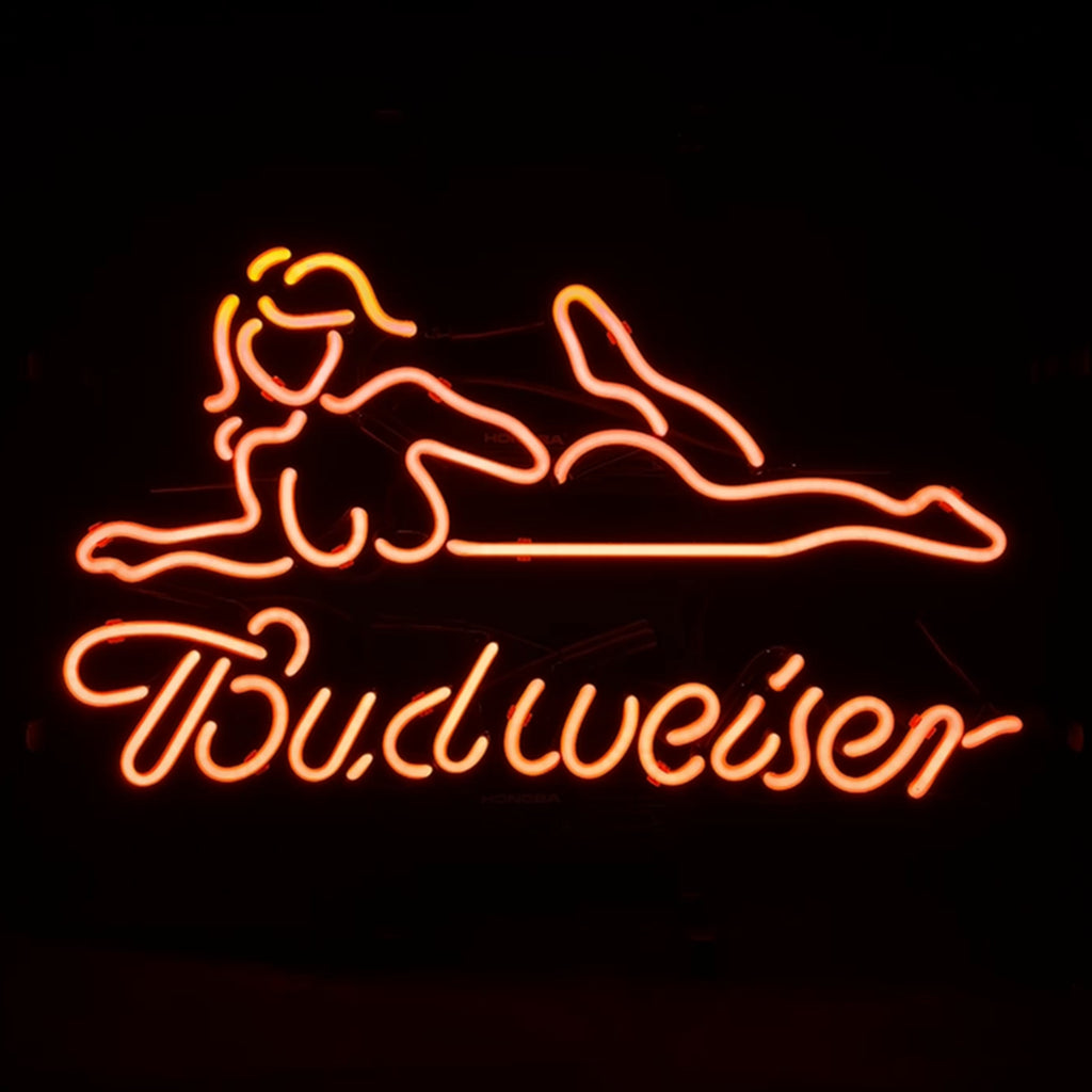 Red Sexy Girl Live Nudes Budweiser Beer Neon Signs Light - ME078-  DRIVEN - 1