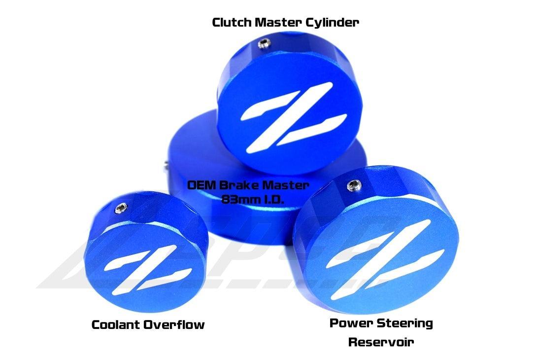 ZSPEC Reservoir Cap Cover Set (BMC, CMC, PS, CO) for Nissan Z32 300zx, Billet Aluminum - ZSD-755309-ZSD-755316-ZSD-755323-ZSD-755330-ZSD-755347-  DRIVEN - 3