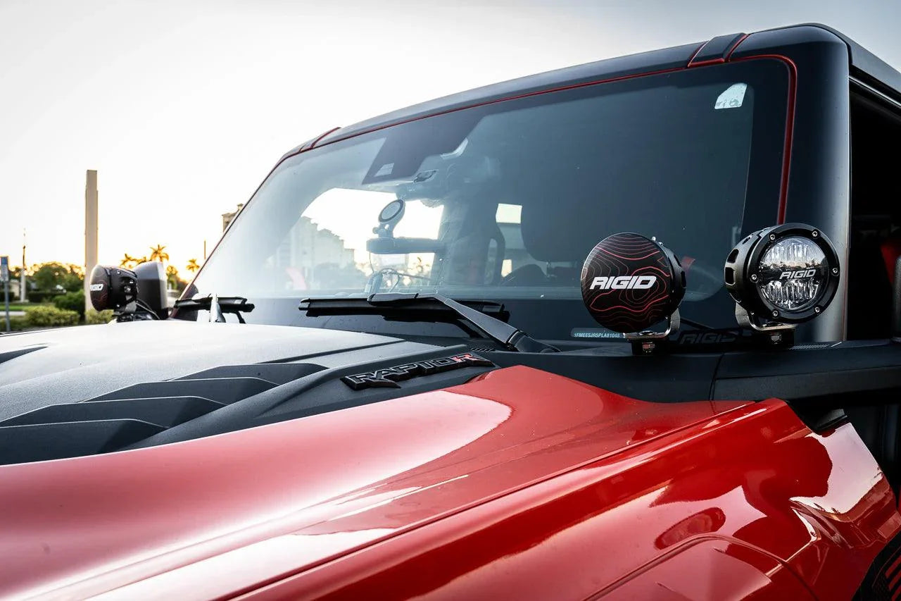 Rigid 360 Series 4" Light Cover Topo Overlays - Universal - RIGID3604-CG-RIGID3604-CODE-RIGID3604-COOL-RIGID3604-RACE-RIGID3604-VB-  DRIVEN - 12