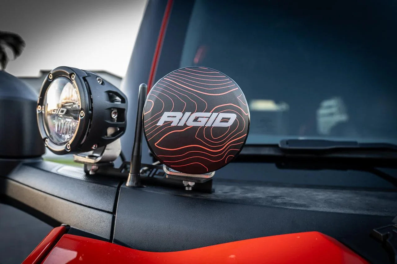 Rigid 360 Series 4" Light Cover Topo Overlays - Universal - RIGID3604-CG-RIGID3604-CODE-RIGID3604-COOL-RIGID3604-RACE-RIGID3604-VB-  DRIVEN - 3