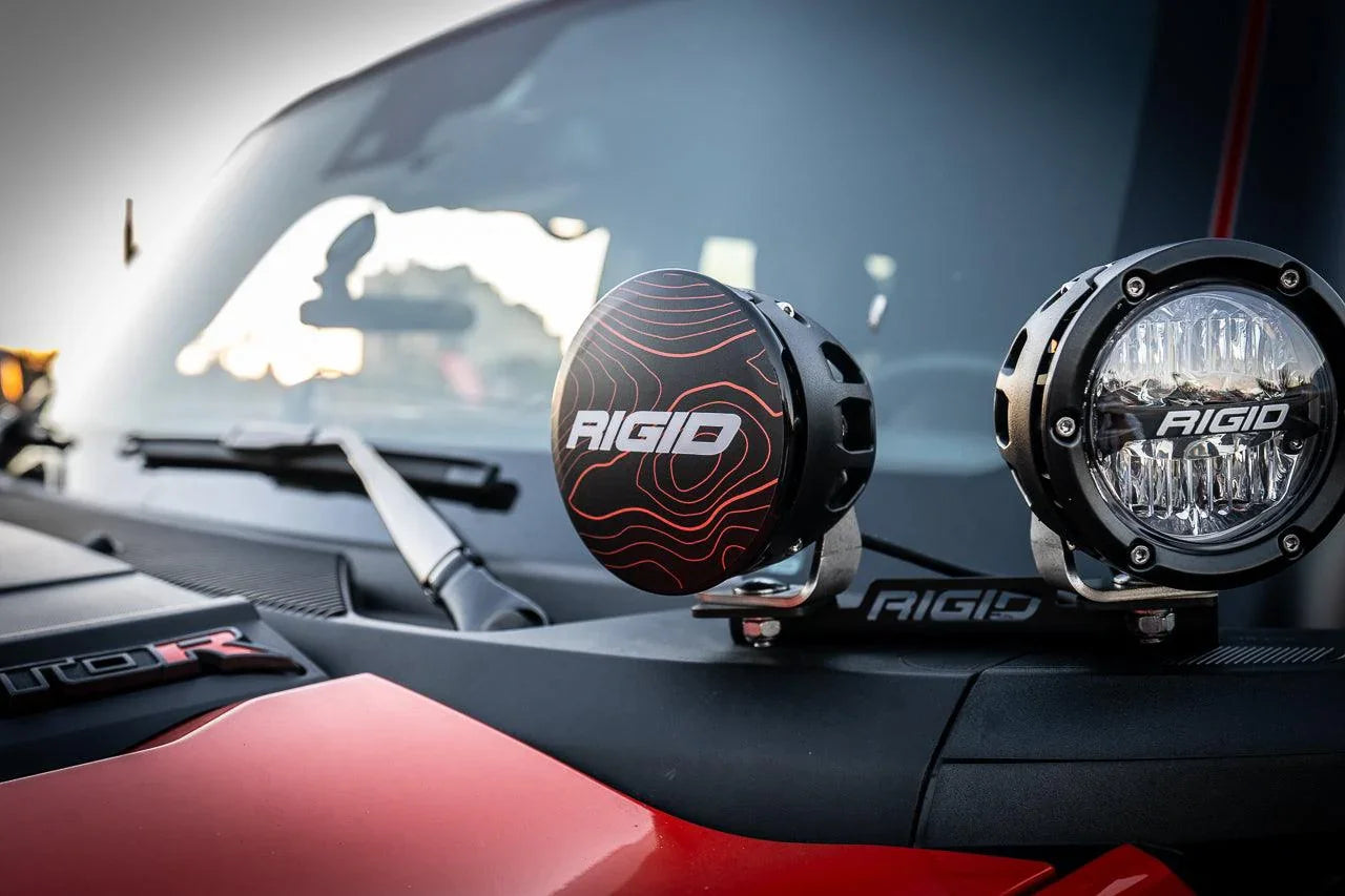 Rigid 360 Series 4" Light Cover Topo Overlays - Universal - RIGID3604-CG-RIGID3604-CODE-RIGID3604-COOL-RIGID3604-RACE-RIGID3604-VB-  DRIVEN - 4