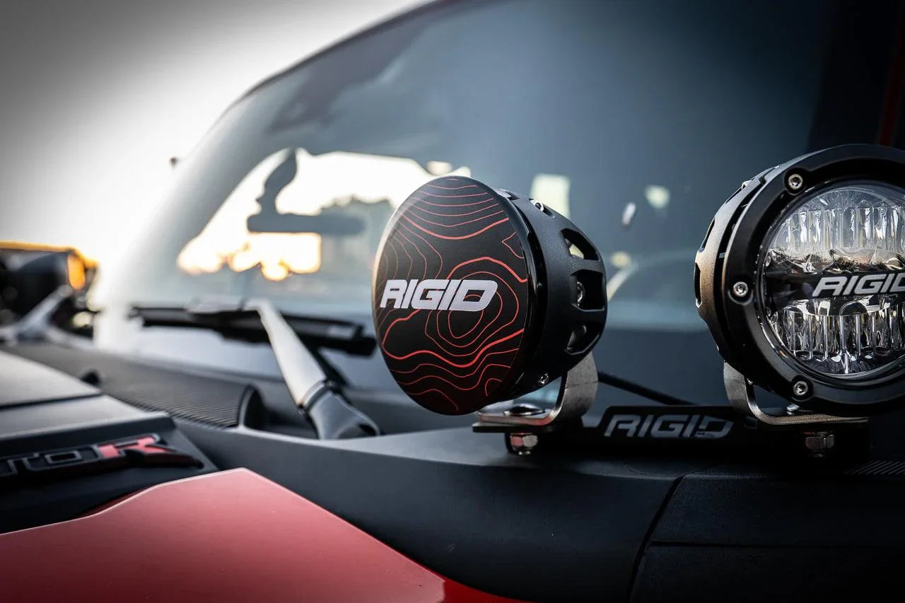 Rigid 360 Series 4" Light Cover Topo Overlays - Universal - RIGID3604-CG-RIGID3604-CODE-RIGID3604-COOL-RIGID3604-RACE-RIGID3604-VB-  DRIVEN - 7