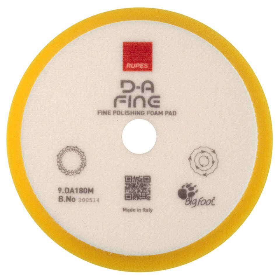 Rupes DA Fine Foam Pad (Yellow) - 9.DA100M-9.DA150M-9.DA180M-  DRIVEN - 3