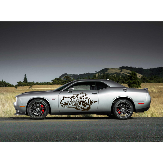 Super Bee Edition Door Decal Sticker Fits: 2015-2023 Dodge Challenger - sku-41629302685828-  DRIVEN - 1