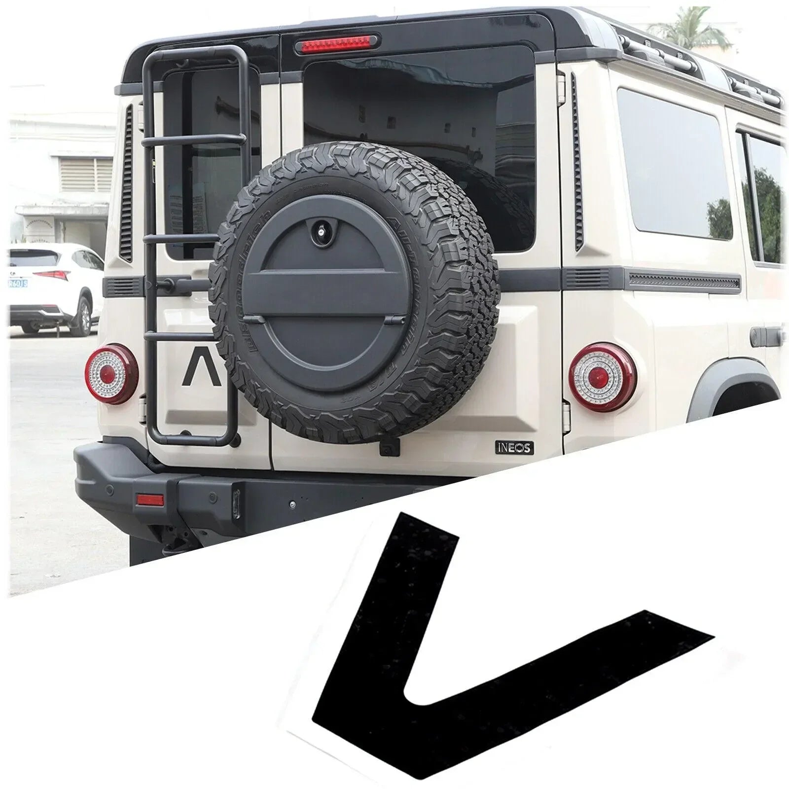 Lambda Rear Tailgate Overlay - 2024+ Grenadier - 24GRENADIERTG-GB-24GRENADIERTG-MB-24GRENADIERTG-RD-24GRENADIERTG-CODE-24GRENADIERTG-CODETP-  DRIVEN - 1